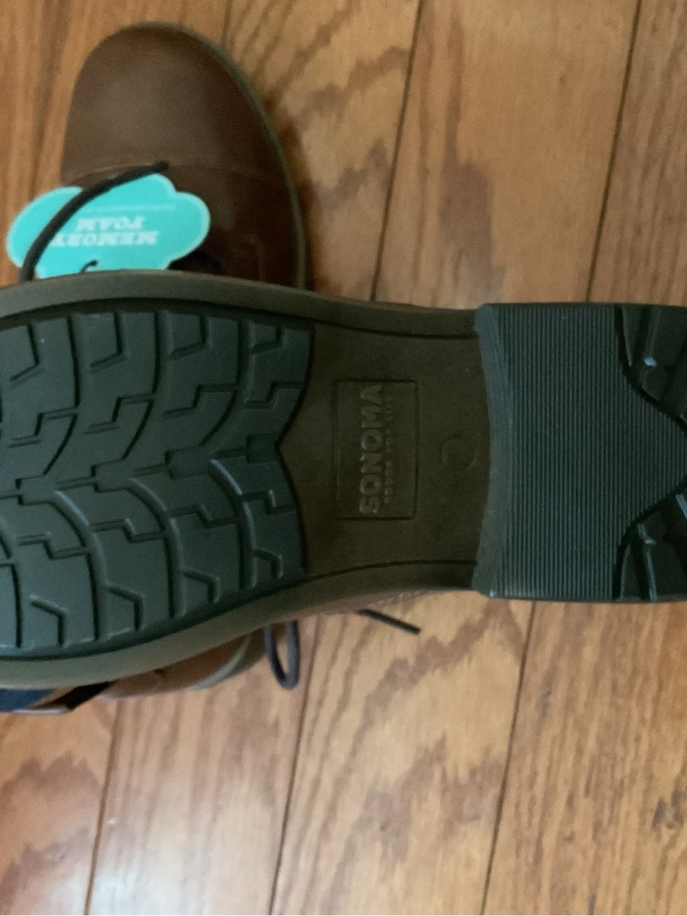 Sonoma Tan Lace-Up Scoreboard Style Boys Boots - Brand New